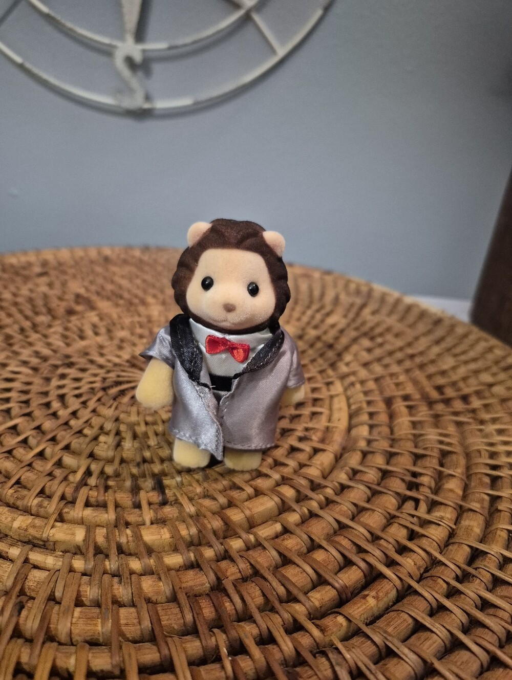 Vintage Calico Critters- Sylvanian Families- Lion Pianist Toy Figurine